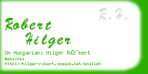 robert hilger business card